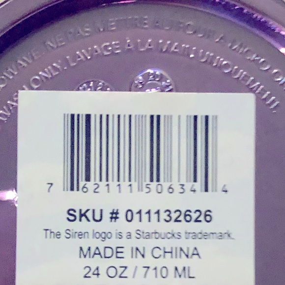 Starbucks Chrome Purple Tumbler with Mint Straw - Picture 4 of 4